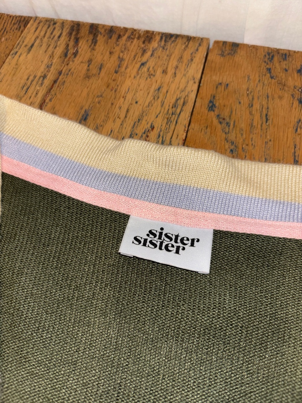 SISTER SISTER Olive Green Cardigan Estimated Size L - Picture 2 of 9